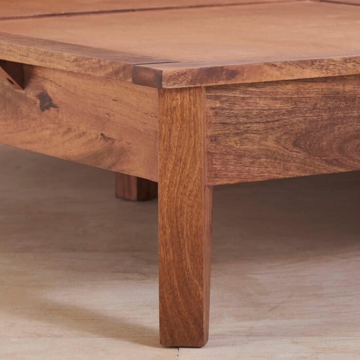 PRITI Cane Connection Wooden Queen Bed - Brown