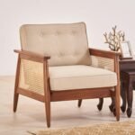 PRITI Cane Connection Fabric Chair