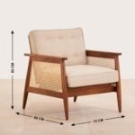 PRITI Cane Connection Fabric Chair