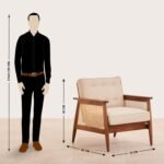 PRITI Cane Connection Fabric Chair