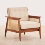 PRITI Cane Connection Fabric Chair