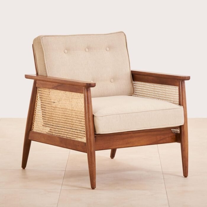 PRITI Cane Connection Fabric Chair PRITI Cane Connection Fabric Chair