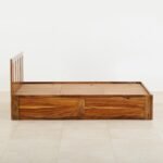 PRITI Wooden Queen Bed with Box Storage - Brown