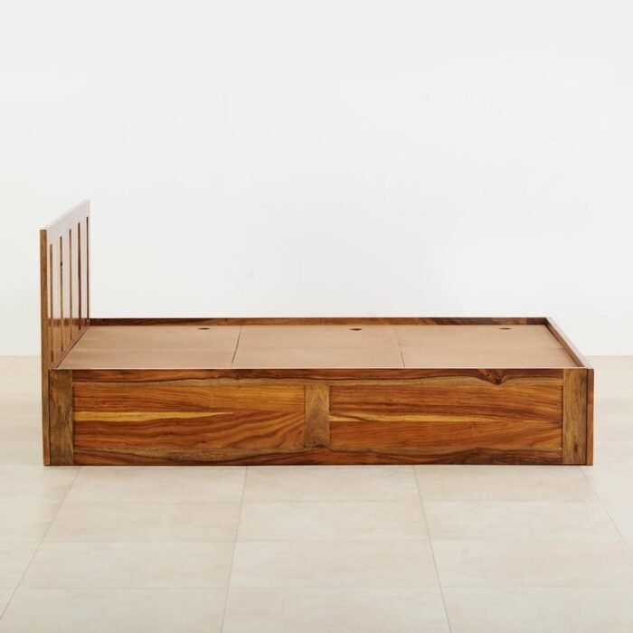 PRITI Wooden Queen Bed with Box Storage - Brown PRITI Wooden Queen Bed with Box Storage - Brown