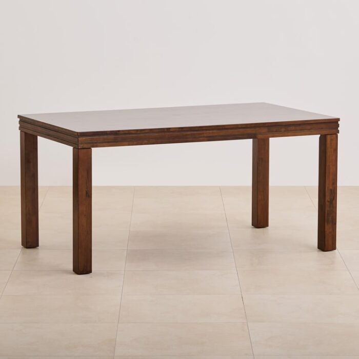 PRITI 6-Seater Dining Set with Chairs and Bench - Brown PRITI 6-Seater Dining Set with Chairs and Bench - Brown