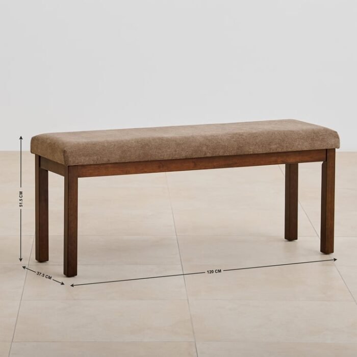 PRITI 6-Seater Dining Set with Chairs and Bench - Brown PRITI 6-Seater Dining Set with Chairs and Bench - Brown