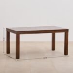 PRITI 6-Seater Dining Set with Chairs and Bench - Brown