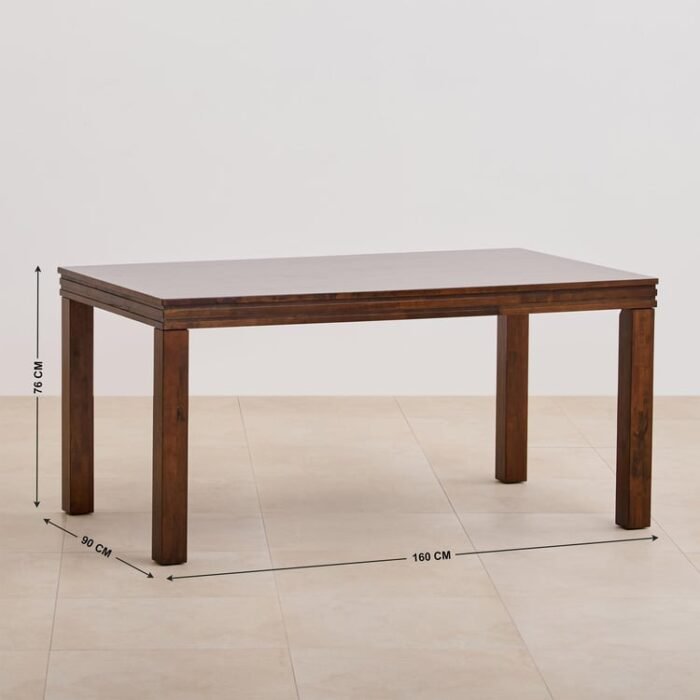 PRITI 6-Seater Dining Set with Chairs and Bench - Brown PRITI 6-Seater Dining Set with Chairs and Bench - Brown
