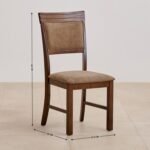 PRITI 6-Seater Dining Set with Chairs and Bench - Brown