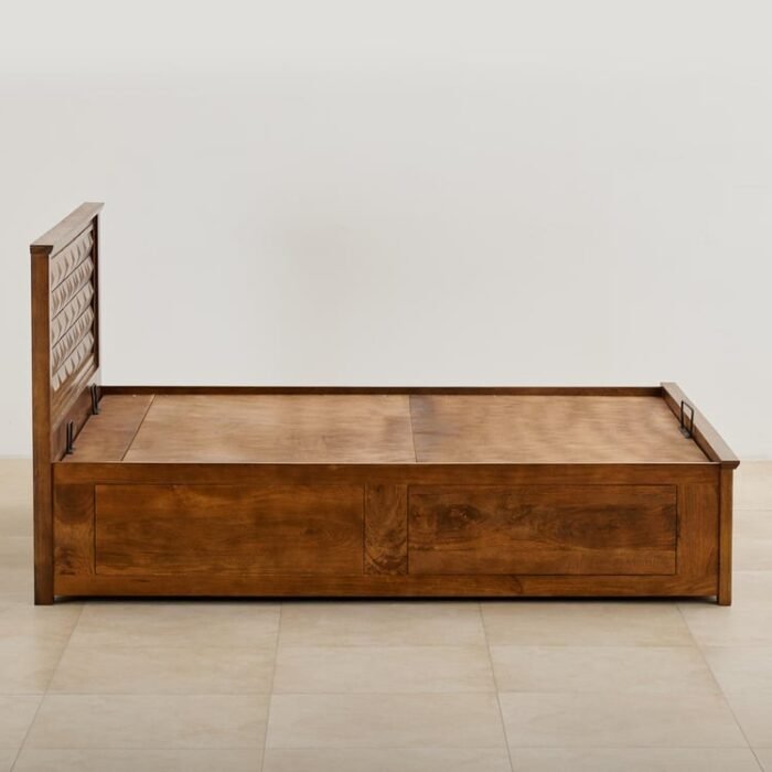 PRITI Queen Bed with Hydraulic Storage - Brown PRITI Queen Bed with Hydraulic Storage - Brown