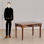 PRITI Wooden 4-Seater Dining Set with Chairs - Brown