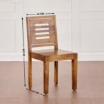 PRITI Wooden 4-Seater Dining Set with Chairs - Brown