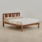 PRITI Wooden Queen Bed - Brown