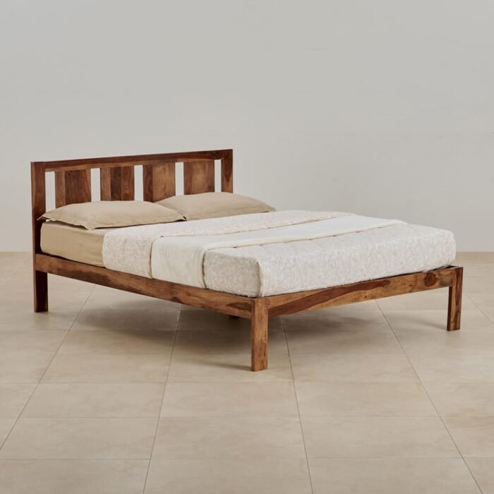 PRITI Wooden Queen Bed - Brown PRITI Wooden Queen Bed - Brown