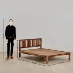 PRITI Wooden Queen Bed - Brown