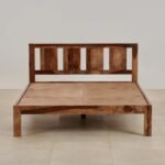 PRITI Wooden Queen Bed - Brown