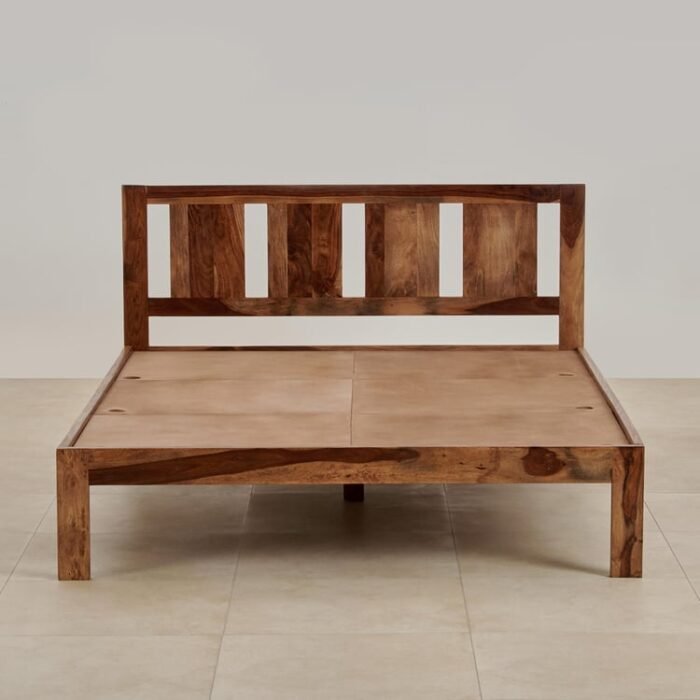 PRITI Wooden Queen Bed - Brown PRITI Wooden Queen Bed - Brown