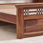 PRITI Wooden Queen Bed - Brown