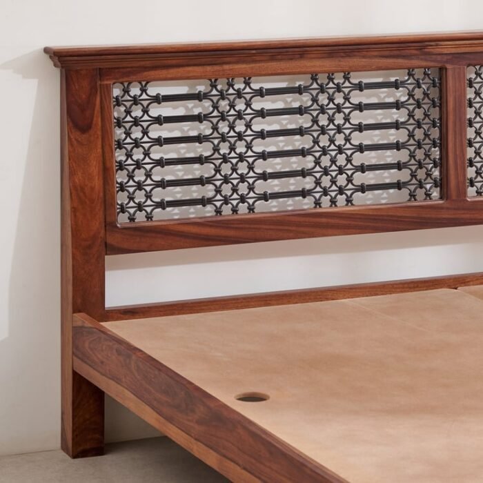 PRITI Wooden Queen Bed - Brown PRITI Wooden Queen Bed - Brown