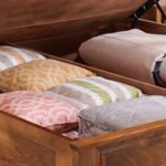 PRITI Queen Bed with Hydraulic Storage - Brown