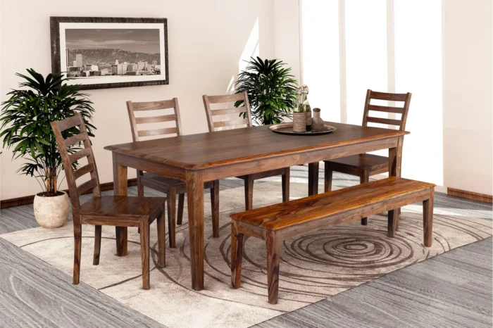 PRITI Solid Wood Dining Table