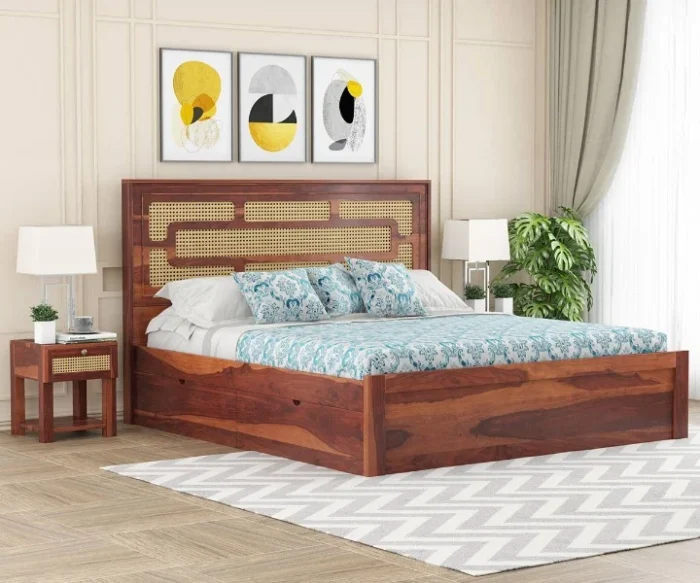 PRITI Wooden Cane King/Queen Size Bed PRITI Wooden Cane King/Queen Size Bed