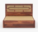 PRITI Wooden Cane King/Queen Size Bed