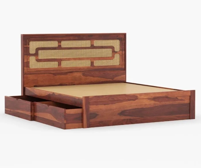 PRITI Wooden Cane King/Queen Size Bed PRITI Wooden Cane King/Queen Size Bed