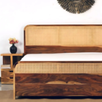 PRITI Solid Wood Cane Bed