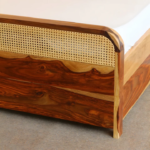 PRITI Solid Wood Cane Bed