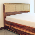 PRITI Solid Wood Cane Bed