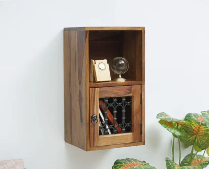 PRITI Wood Wall Shelve One Door