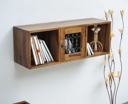 PRITI Wooden Wall Shelve One Door