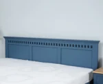 PRITI Solid Wood Queen Size Bed - Blue