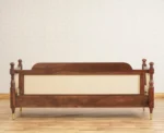PRITI Wood Rattan Cane three Seater sofa