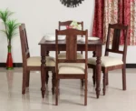 PRITI Solid Wood Four Seater Dining Set