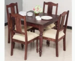 PRITI Solid Wood Four Seater Dining Set