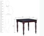 PRITI Solid Wood Four Seater Dining Set