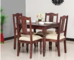 PRITI Solid Wood Four Seater Dining Set