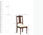 PRITI Solid Wood Four Seater Dining Set