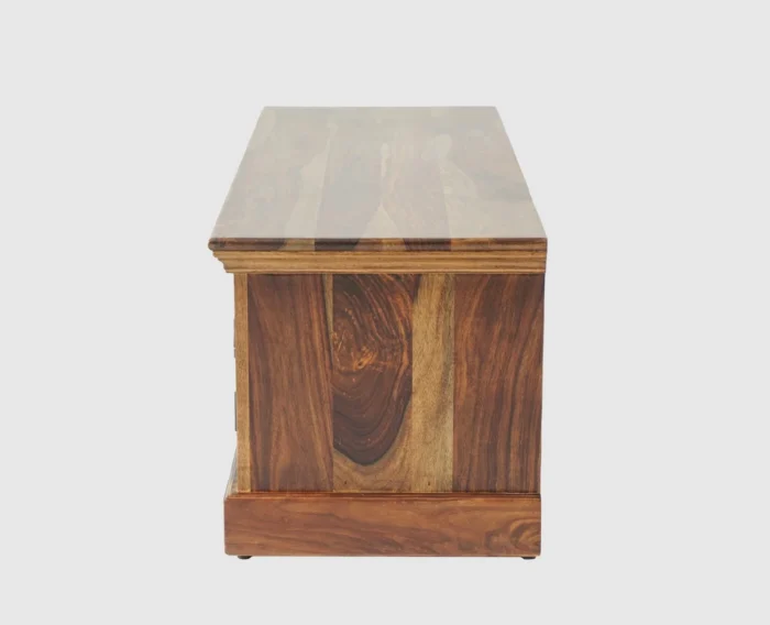 PRITI Solid Wood Three Doors Bench Shoe Rack