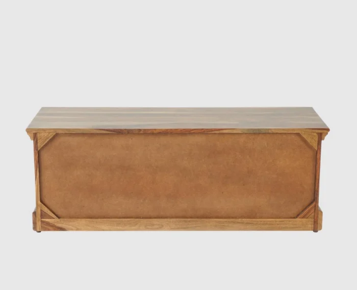 PRITI Solid Wood Three Doors Bench Shoe Rack