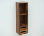 PRITI Wooden Decor Wall Shelve with Two Drawers