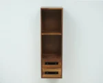 PRITI Wooden Decor Wall Shelve with Two Drawers