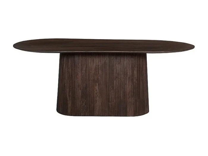 Oval Mango Wood Dining Table MITCHEL-18 - Image 7