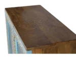 Hand Painted Mango Wood TV Cabinet-13 - Image 6