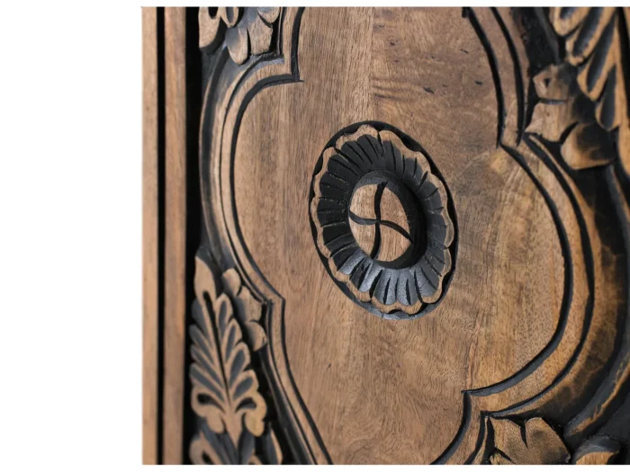 Solid Mango Wood High Sideboard-17 - Image 4