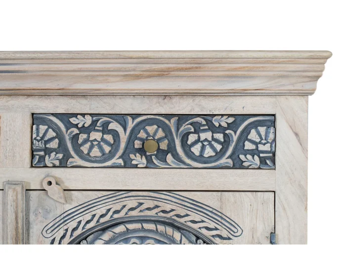 Solid Mango Wood Credenza-15 - Image 2