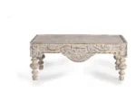 Hand Carved Solid Mango Wood-16 Coffee Table - Image 6