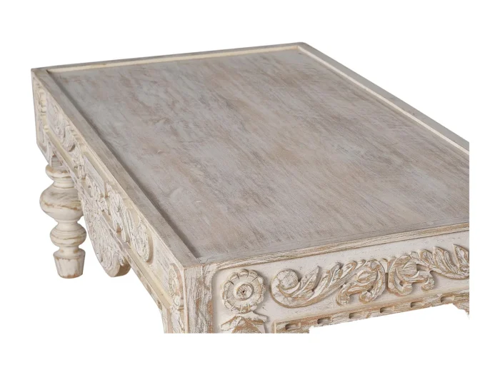 Hand Carved Solid Mango Wood-16 Coffee Table - Image 5
